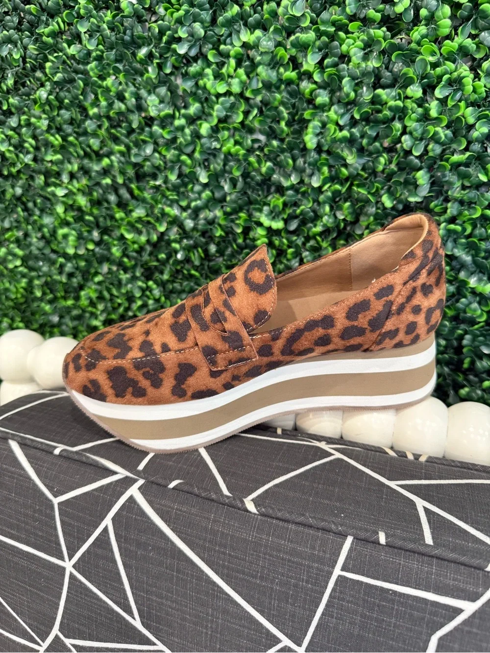 NEW Corkys Sheesh Leopard Platform Loafers